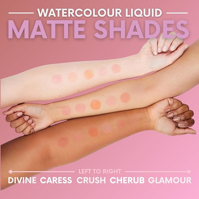 Daniel Sandler WATERCOLOUR BLUSH LIQUID DIVINE. Buildable & Blendable Long-Lasting Waterproof Liquid Blush for Cheeks & Lips for All Skin Types including Mature, Dry, Combination & Oily.
