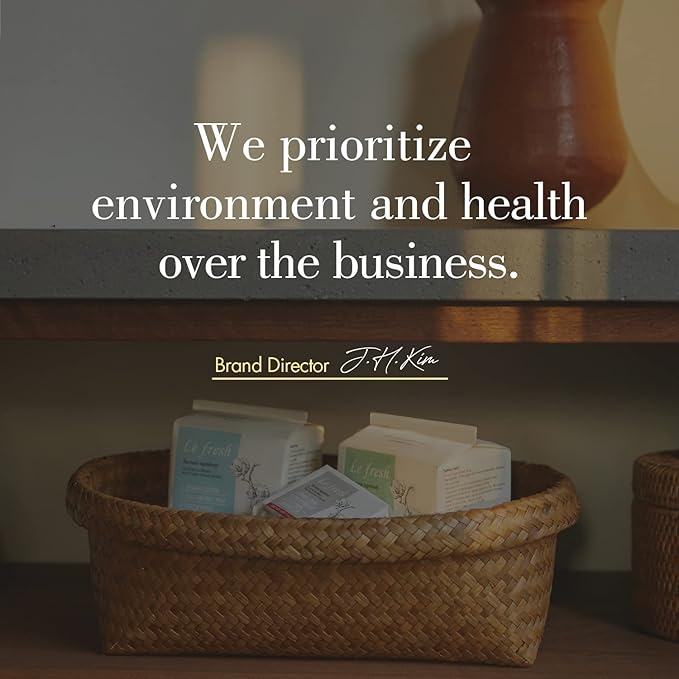 Lefresh Organic Cotton Cover Panty Liners | Long, 80 Count | Unscented - Vegan - Chlorine Free - Daily Feminine Pads - Light Absorbency