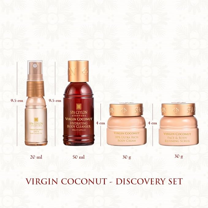 SPA CEYLON Virgin Coconut Discovery Set | Pampering Kit with Body Care Essentials | Beauty Ritual