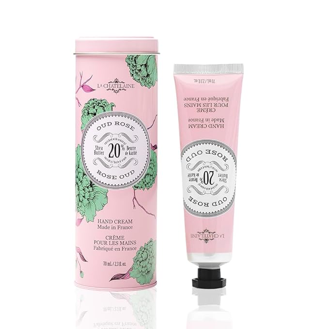 La Chatelaine Shea Butter Hand Cream, Made in France, Natural and Organic Ingredients, 70ml / 2.3 oz, Gift Tin, Shea