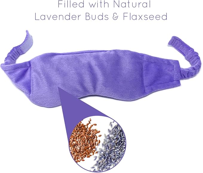 Weighted Lavender Eye Mask for Sleeping, Relaxation, Meditation & Self-Care – Aromatherapy Lavender Eye Pillow – Calming Spa Gift for Women, Men, Mom, Dad