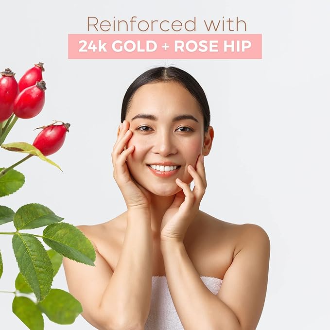 Rose Gold Peel-Off Face Mask - Unclogs Pores, Removes Oil & Dirt, Tightens Skin, Blackhead Remover - Dermatologist Tested Korean Skincare - Clean Beauty, Cruelty-Free - 6.7 Fl oz