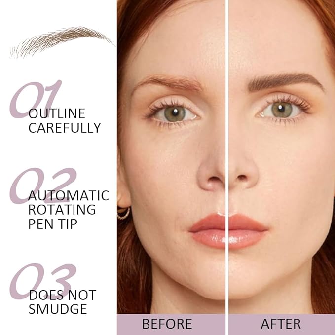 3 Pcs Dark Brown Eyebrow Pencils for Women,with Spoolie Brush,Eyebrow Pencil Soft Textured,Waterproof Sweat-proof for Fills in Sparse Areas and Gaps Create a Natural Eye Brow,Vegan & Cruelty-Free