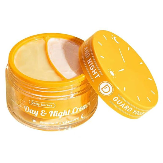 Day & Night Cream Combo, Anti-Wrinkle Hydrating Face Cream with Vitamin C + Firming Renewal Night Cream with Vitamin A, Universal 2-in-1 Formula for All Skin Types, 3.4 Oz