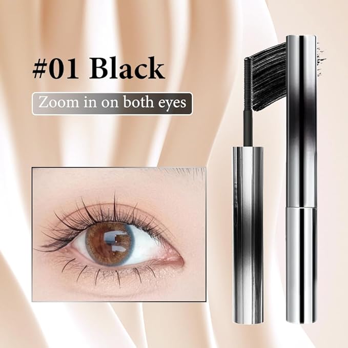 3D Curling Iron Wand Mascara, 2025 New Waterproof Metal Iron Wand Mascara Tubing, Waterproof & Smudge-Proof Long-Lasting Curling Eyelash Mascaras with No Flaking (Black)