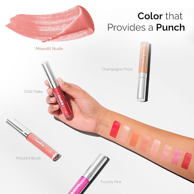 LuxeLip™ Matte Lipstick for Older Women, Hydrating Non-Sticky Lip Gloss for Luminous Shine & Moisturized Lips, Lightweight, Long-Lasting Glossy Finish, Cruelty-Free Lip Makeup (Moonlit Nude, 8ml)