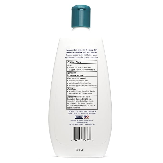 Summers Laboratories Moisture-All Lotion, Dry Skin, Sensitive Skin, Moisturel Alternative