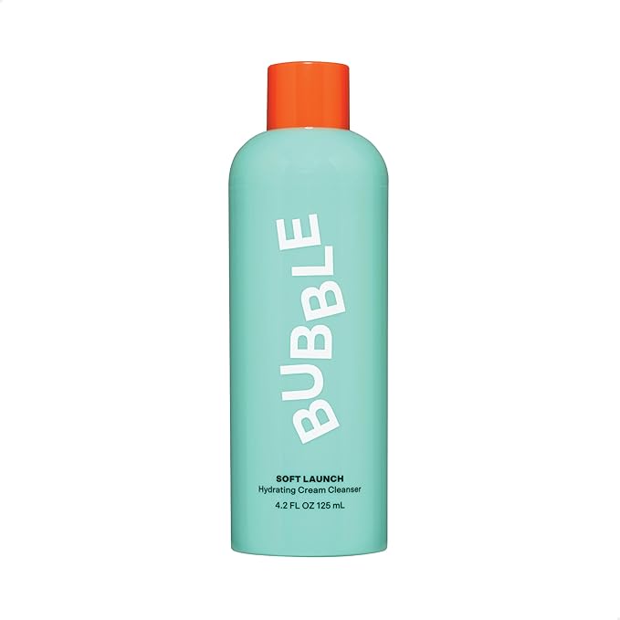 Bubble Skincare Soft Launch Cream Cleanser - Hydrating Facial Cleanser for Dry Skin - Foaming Face Wash Enriched with Avocado Oil to Soothe + Nourish Without Stripping Essential Moisture (4.2 fl oz)