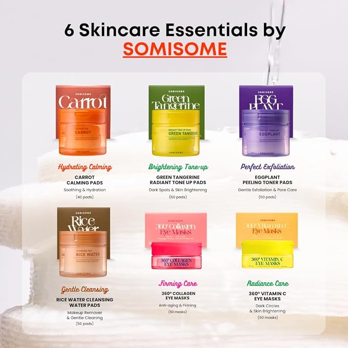 Carrot Calming Toner Pads – Korean Toner Pads with Centella Asiatica, Redness Reducing Skin Care, Pore Minimizer, Soothing & Hydrating with Jeju Carrot Extract, 100% 7 Layer Cotton 40 Pad