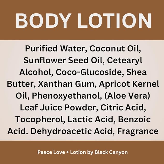 Peace Love + Lotion Banana Coconut Scented Natural Body Lotion, 12 Oz