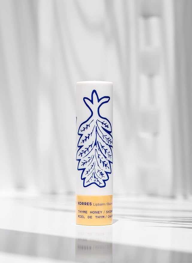 KORRES Lip Butter Stick Thyme Honey Shimmer, Hydrating Lip Balm with Greek Hypericum Balsam Oil, Moisturizing Natural Shine & Subtle Tint for Soft Smooth Lips, Lip Care for Women & Men, 0.17 Oz Stick