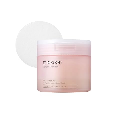 mixsoon Collagen Toner Pad 5.7 Fl. Oz. / 170ml Korean Glass Skin Care
