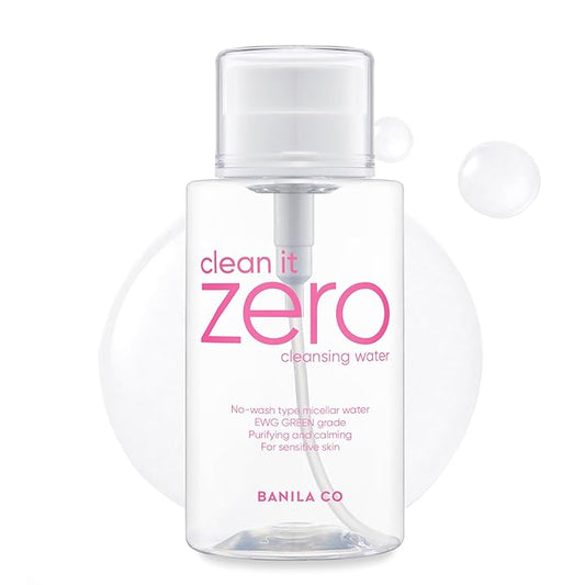 BANILA CO Clean It Zero Pure Cleansing Water | Gentle Cleanser for Sensitive Skin | Micellar Water Makeup Remover No Rinse & Oil Free (310ml / 10.48 fl.oz)