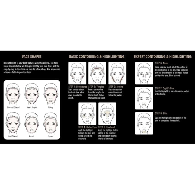 Elizabeth Mott Bronzer Contour Kit & Highlighter Powder Makeup – 6 Blendable Shades for a Natural Sun-Kissed Glow – Long-Lasting, Lightweight, Cruelty-Free & Paraben-Free Face Makeup