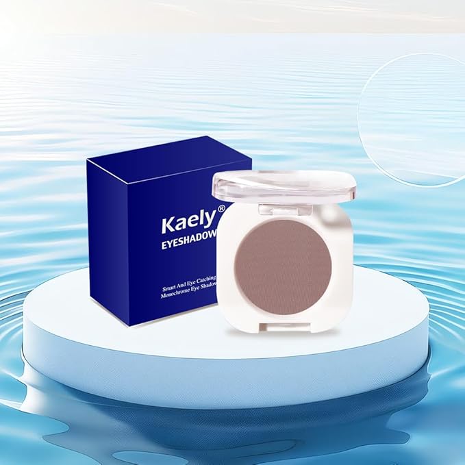 Light Cocoa Matte Eyeshadow Palette for Women, Single Monochrome Eye Shadow Makeup, Shiny Pressed Powder, Blendable Natural sombras para ojos, Holographic,Vegan,Travel -18