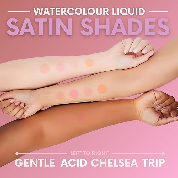Daniel Sandler WATERCOLOR BLUSH LIQUID CHELSEA. Buildable & Blendable Long-Lasting Waterproof Liquid Blush for Cheeks & Lips for All Skin Types including Mature, Dry, Combination & Oily.