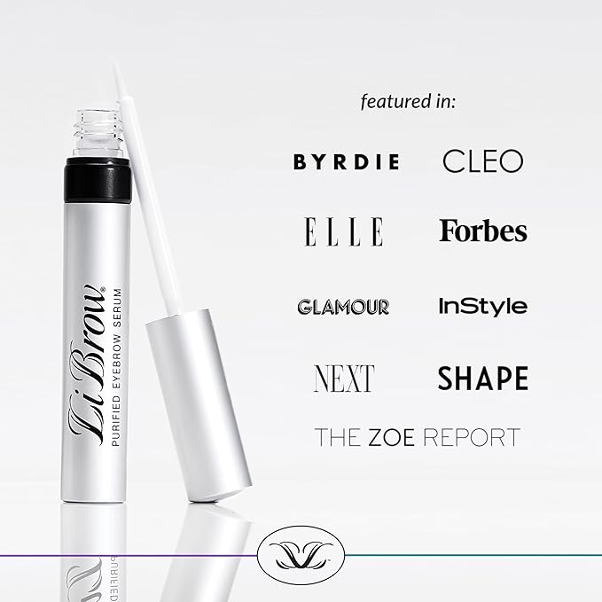 LiBrow Purified Eyebrow Serum XL to Grow Darker, Fuller, Thicker-Looking Brows - Natural Botanical Extracts, Safe for Sensitive Skin & Thin Brow Hairs - Vegan & Cruelty-Free (6mL, 6-Month Supply)