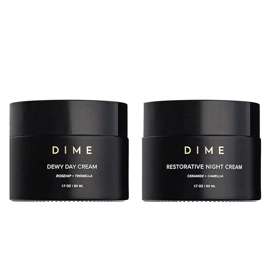 Dime Beauty Moisturizing Set - Dewy Day Cream + Restorative Night Cream (1.7 oz Each)