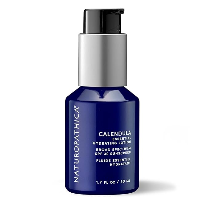 Naturopathica Calendula Essential Hydrating Lotion with SPF 30 Sunscreen, Daily Facial Moisturizer with Broad Spectrum UVA/UVB Protection, Face Sunscreen for Men and Women, 1.7 fl oz