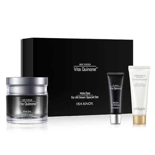 ISA KNOX Age Focus Mela Care Cream Set (3.7fl oz) - Dark Spot Moisturizer by LG Beauty. Niacinamide, Collagen, Vitamin B12, Vitamin C Derivatives.