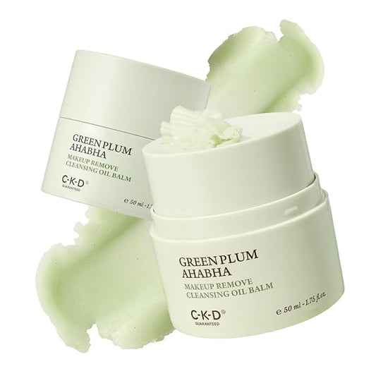 CKD Green Plum AHA·BHA Grinding Cleansing Oil Balm - Sherbet Balm Korean Cleanser for Makeup, Sebum & Blackhead Removal. Exfoliating with 4-Acid Complex for All types of Skin. 1.75 fl oz