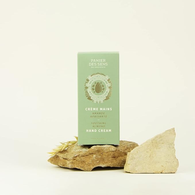 Panier des Sens - Small Hand Cream for Dry Cracked Hands β Almond Mini Hand Lotion for Dry Skin - With Shea Butter and Sweet Almond Oil - Hand Care 97% Natural Ingredients - Travel Size 1 floz