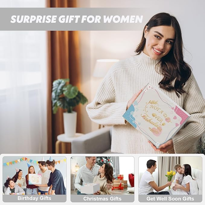 Birthday Gift Baskets for Women, Relaxing Spa Gift Set for Women, Care Package Get Well Soon Box for Her, Mom, Sister, Wife, Daughter, Friend, Gift Idea for Mother's Day, Christmas