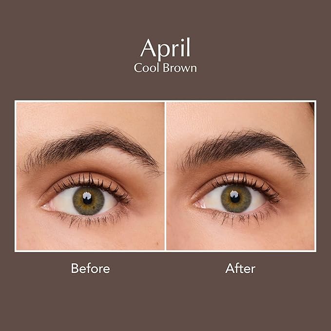 Thrive Causemetics Instant Brow Fix Semi-Permanent Eyebrow Gel, Waterproof Tinted Eye Brow Gel with Vitamin B5, Smudge-Proof, Vegan & Cruelty Free, April (Cool Brown)