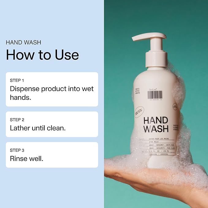 DedCool Xtra Milk Hand Wash | Moisturizing Gentle Cleanser | Squalane, Aloe & Marshmallow Root | Non-Toxic, Vegan, Carbon-Neutral | Soft, Hydrating Formula | 8.5 fl oz