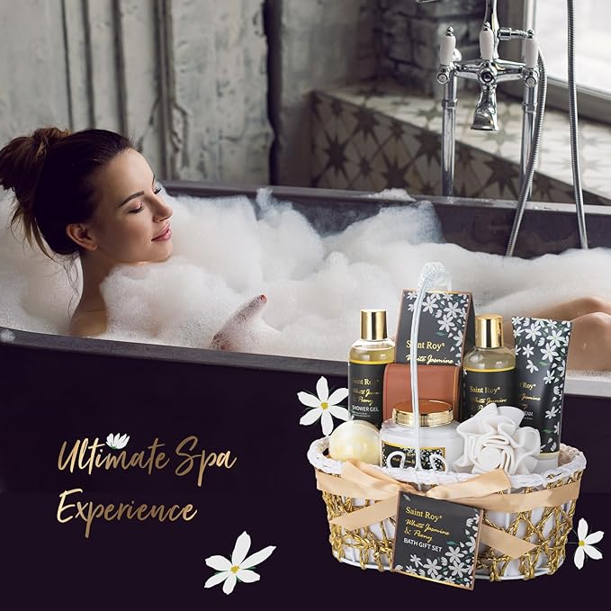 Spa Gift Basket Set for Women Men Bath and Body Gift Basket for Women Gifts Valentines Gifts Spa Gift Set for Birthday Gift Bath Spa Set Bath Kit Spa Kit Gift Set for Mothers Day Christmas