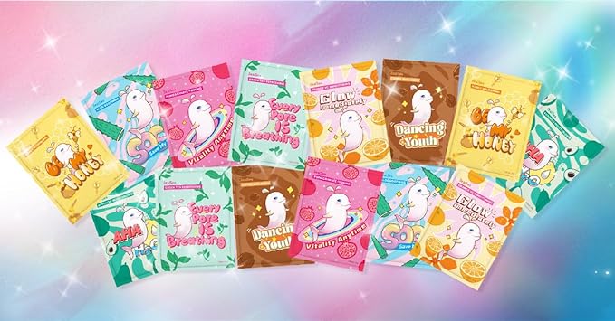 ZealSea Face Masks Skincare, Facial Masks for Women Skin Care, Sheet Masks Beauty with Natural Ingredients, Birthday Party Spa Gift for Kids Teens Girls, Hydrate and Soothe for All Skin Types 14 Pack