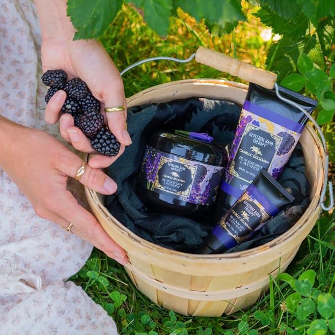 Camille Beckman Glycerine Hand Therapy Cream, Blackberry Lavender, 6 Ounce