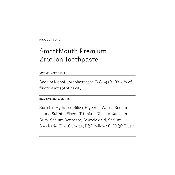 SmartMouth TSA Approved Travel Toothpaste & Oral Rinse - SmartMouth Original Activated Oral Rinse Packs & Travel Size Premium Toothpaste, 3.4 Ounce