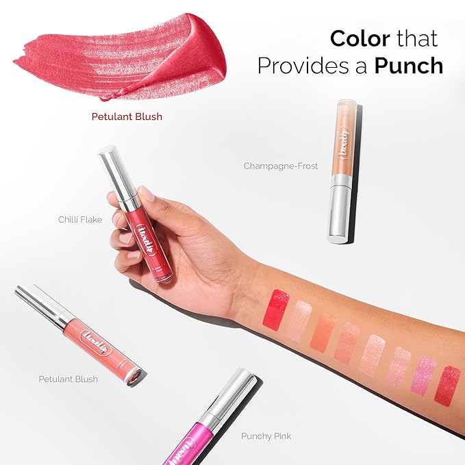 LuxeLip™ Matte Lipstick for Older Women, Hydrating Non-Sticky Lip Gloss for Luminous Shine & Moisturized Lips, Lightweight, Long-Lasting Glossy Finish, Cruelty-Free Lip Makeup (Petulant Blush, 8ml)