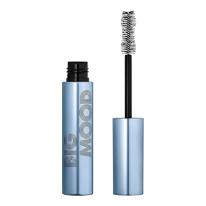 e.l.f. Big Mood Waterproof Mascara, Instantly Creates Long-Lasting, Bold & Lifted, Voluminous Lashes, Infused with Jojoba Wax, Black, 0.30 fl Oz