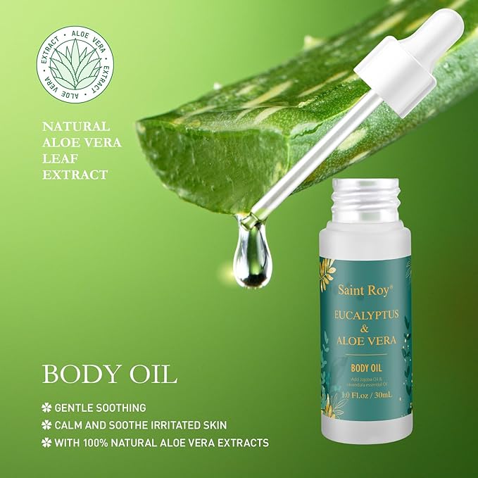 Father's Day Gifts for Men for Dad bath and body Gifts for Her & him Gift Baskets for Women - Saint Roy Eucalyptus & Aloe Vera Scented Birthday Gifts for Women,8 pcs Spa Gift Set, Mother's Father Day