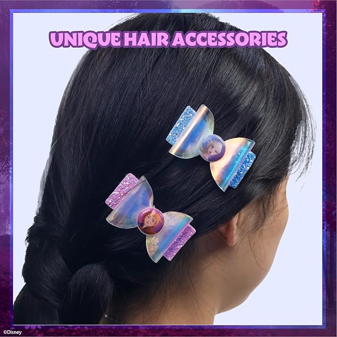 Disney Frozen - Townley Girl Super Sparkly Cosmetic Beauty Makeup Set For Girls with Clips, Lip Gloss, Nail Stickers, Lip Balm, Nail Gems and Mirror For Parties, Sleepovers & Makeovers