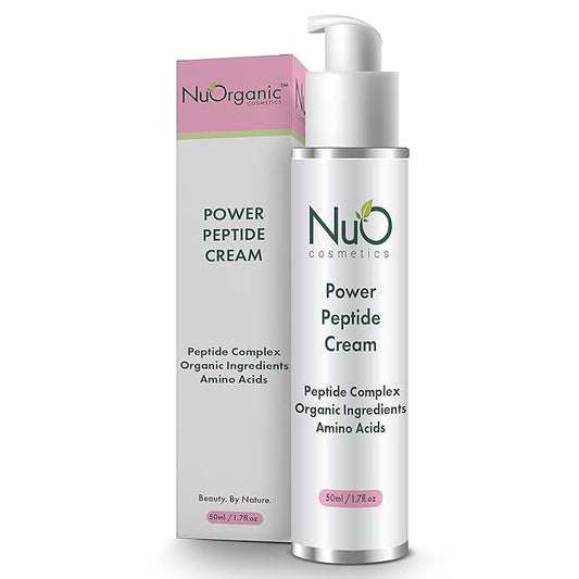 nuorganic Peptide Face Cream: Anti Aging + Wrinkles + Firming + Tone + Elasticity - Patented PhytoCellular Science + 18X More Effective Anti Aging + Better Skin in 7 Days - Vegan