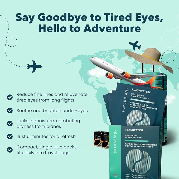 Patchology Restoring Eye Gel Patches with Retinol & Collagen - Under Eye Mask for Dark Circles, Puffy Eyes, & Wrinkles - Anti-Aging Overnight Eye Pads Set to Brighten Skin Care for Eye Bags (5 Pairs)