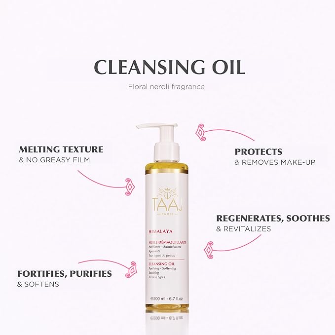 | Himalaya Cleansing Oil โ Gentle & Melting Texture | Deep-Cleansing & Hydrating Skincare | Removes Impurities & Makeup | Soft, Clear & Calm Skin | All Skin | 85% natural & Vegan | 6.8 fl oz