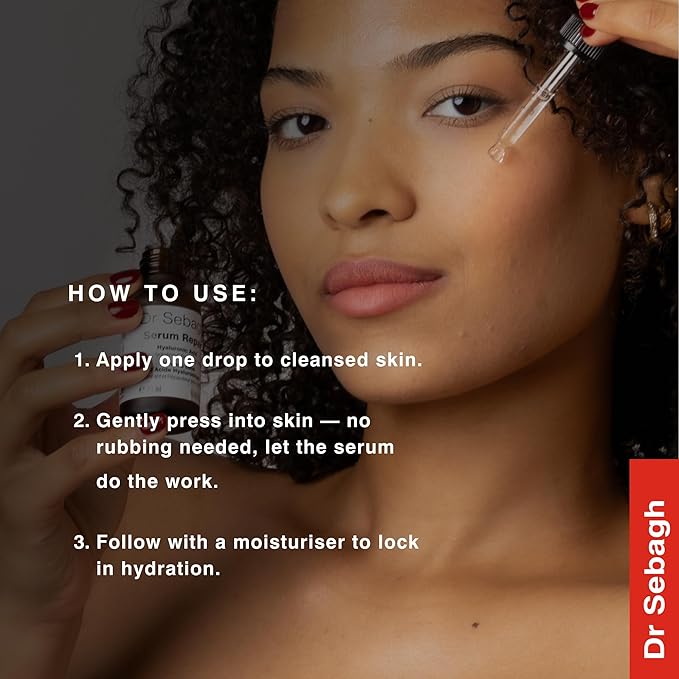 Dr Sebagh Serum Repair (0.68 fl oz) | Award-Winning Hyaluronic Acid Facial Hydrator | Anti Aging & Wrinkle | Skin Moisturising & Repairing Formula | Collagen Boosting Youthful Glow For Women & Men