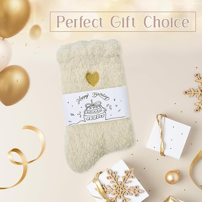 American Trends Coral Fleece Cloud Socks Ultra-Soft Fuzzy Warm Sleep Socks Cozy Unisex Gifts for Birthday Self-Care