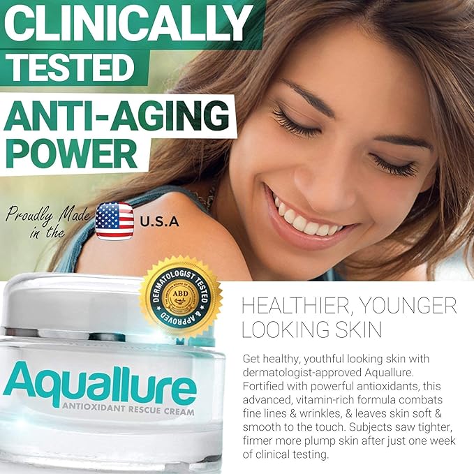 Antioxidant Rescue Cream and Complexion MD Advanced Anti-Wrinkle Cream – Clinically Tested Multi-Peptide with Hyaluronic Acid – Face Moisturizer – Hypoallergenic for All Skin Types – 1 Oz (2 items)