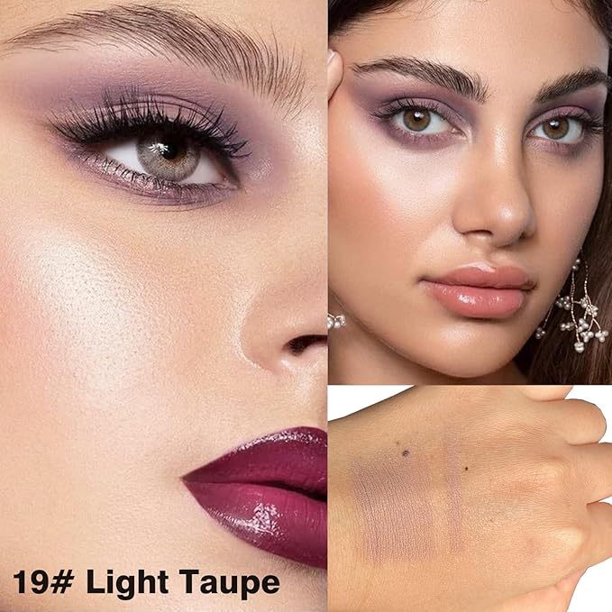 Light Taupe Nude Eyeshadow Stick Matte Eyeshadow Pencil Makeup, High Pigment Crease-proof Eye Shadow Brightener stick, Hypoallergenic Waterproof Long Lasting Eye Highlighter Stick (19#)