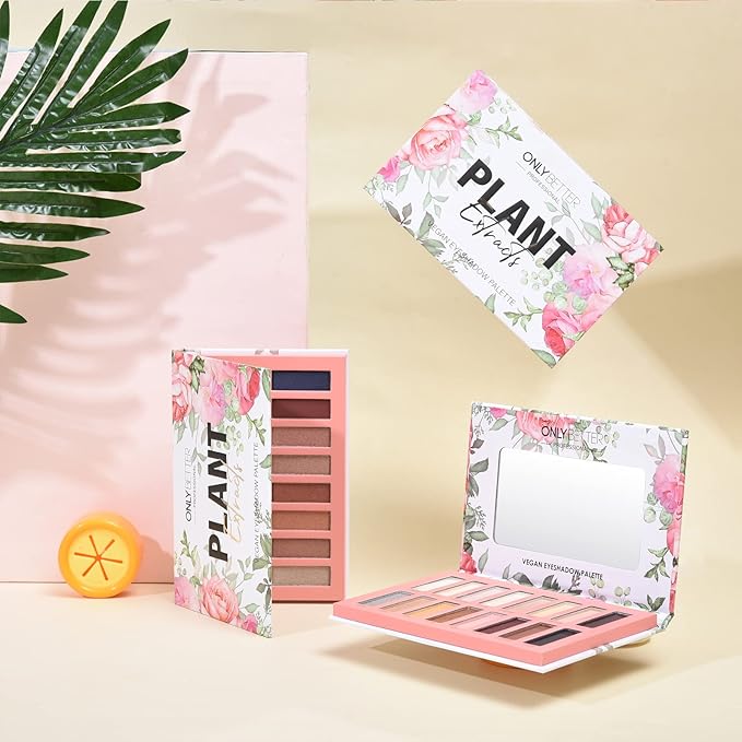 Vegan Nude Eyeshadow Palette - 16 Shades Organic, High Pigment, Long Lasting Shimmer