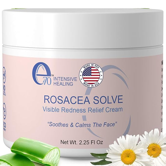 Rosacea Treatment for Face Skincare Cream for Women & Men (Pack of 1) - Gentle Moisturizer Redness Reducing Skin Care - with Aloe Vera & Hyaluronic Acid - Day-Night, Made in USA (2.25 fl. oz.)