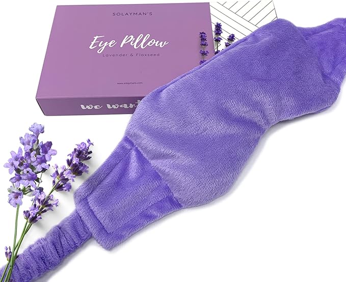 Weighted Lavender Eye Mask for Sleeping, Relaxation, Meditation & Self-Care – Aromatherapy Lavender Eye Pillow – Calming Spa Gift for Women, Men, Mom, Dad