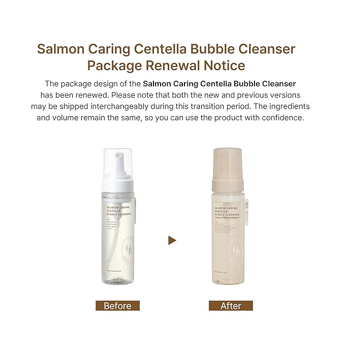 Salmon Caring Centella Bubble Cleanser - Salmon PDRN, pH 5.5, Salmon Egg Extract, Centella, Moisturizing, Balancing, Pore Cleansing, Low Irritation, Hypoallergenic, Sensitive Skin