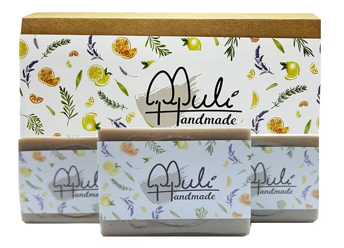 Natural Handemade Bar Soap for Men and Women with Essential oils, Scented Bar Soaps for Bath, Fragrance Regular Use Gift Set (Pack of 3) Artemisia Argy