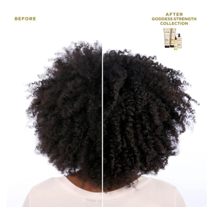 Carol's Daughter X Coco Gauff Goddess Strong Bundle: Hair Care Kit with Shampoo, Conditioner, Leave-In Treatment and Scalp Oil, 4 Items